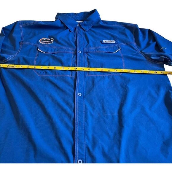 Florida Gators Columbia Shirt Mens Blue University Football Fishing Vented - Picture 7 of 9